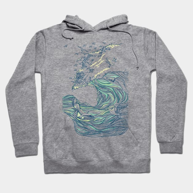 Ocean Breath Hoodie by huebucket